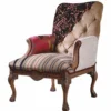 Casa Padrino Luxus Barock Patchwork Sessel Bunt / Braun - Barock Wohnzimmer Möbel
