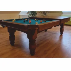 Casa Padrino Luxus Barock Pool Billardtisch / Esstisch 7ft Braun / Grün