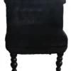 Casa Padrino Luxus Barock Salon Stuhl Paris - Edler Samtstuhl in Schwarz - 58 x 53 x H. 71 cm