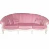 Casa Padrino Luxus Barock Samt Sofa Rosa / Weiß 240 cm - Barockstil Möbel