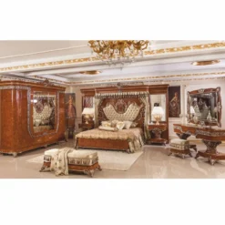 Casa Padrino Luxus Barock Schminkkommoden Set Braun / Bronze / Gold - Barock Möbel