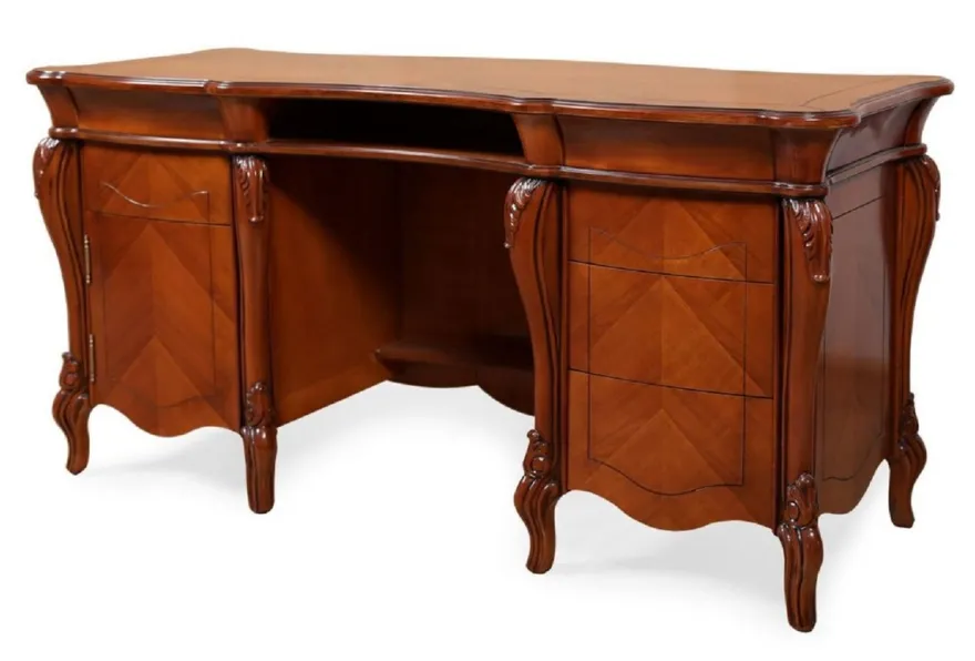 Casa Padrino Luxus Barock Schreibtisch Braun 166 cm - Barockstil Büro Möbel