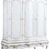 Casa Padrino Luxus Barock Schlafzimmerschrank Weiß / Gold - Handgefertigter Kleiderschrank im Barockstil - Barock Schlafzimmer & Hotel Möbel - Erstklassische Qualität - Made in Italy