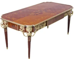 Casa Padrino Luxus Barock Schreibtisch Mahagoni Sekretär 120 cm - Antik Stil