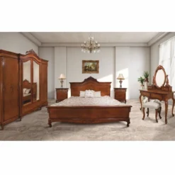 Casa Padrino Luxus Barock Schlafzimmer Schrank Dunkelbraun 248,5 cm - Barock Schlafzimmer Möbel