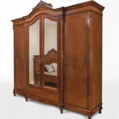 Casa Padrino Luxus Barock Schlafzimmer Schrank Dunkelbraun 248,5 cm - Barock Schlafzimmer Möbel