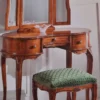 Casa Padrino Luxus Barock Schlafzimmer Set Grün / Braun - 1 Barock Schminkkommode & 1 Barock Spiegel & 1 Barock Hocker - Barock Schlafzimmer & Hotel Möbel - Luxus Qualität - Made in Italy