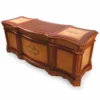 Casa Padrino Luxus Barock Schreibtisch Braun / Naturfarben 209 cm - Barockstil Büro Möbel