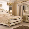 Casa Padrino Luxus Barock Schlafzimmerschrank Weiß / Beige / Schwarz / Gold - Prunkvoller Massivholz Kleiderschrank im Barockstil - Barock Schlafzimmer & Hotel Möbel - Edel & Prunkvoll