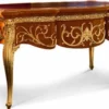 Casa Padrino Luxus Barock Schreibtisch Braun / Gold 176 cm - Barock Möbel - Made in Italy
