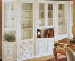 Casa Padrino Luxus Barock Schrank Weiß / Mehrfarbig / Gold - Wohnzimmerschrank im Barockstil - Barock Wohnzimmer Möbel - Luxus Qualität - Made in Italy