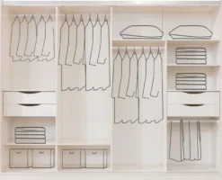 Casa Padrino Luxus Barock Schlafzimmerschrank Weiß / Gold - Massivholz Kleiderschrank mit 2 Schiebetüren - Barock Schlafzimmer Möbel - Edel & Prunkvoll