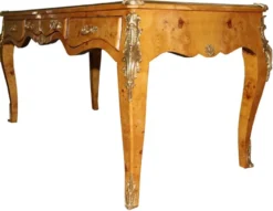 Casa Padrino Luxus Barock Schreibtisch aus Vogelaugenahorn im Antik Stil, 160 x 80 x 82 cm