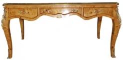 Casa Padrino Luxus Barock Schreibtisch aus Vogelaugenahorn im Antik Stil, 160 x 80 x 82 cm