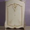 Casa Padrino Luxus Barock Schlafzimmerschrank Creme / Gold - Prunkvoller Barock Kleiderschrank - Luxus Schlafzimmer Möbel im Barockstil - Edel & Prunkvoll - Luxus Qualität - Made in Italy