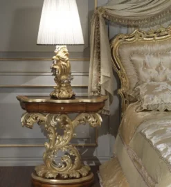 Casa Padrino Luxus Barock Schlafzimmer Set - 1 Doppelbett mit Kopfteil & 1 Baldachin & 2 Nachttische & 1 Sitzbank - Barock Schlafzimmer Möbel - Barock Hotel Möbel - Edel & Prunkvoll