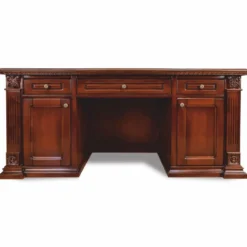 Casa Padrino Luxus Barock Schreibtisch Dunkelbraun 150 cm - Barock Büro Möbel