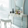 Casa Padrino Luxus Barock Schlafzimmer Set - 1 Barock Schminkkonsole & 1 Barock Wandspiegel & 1 Barock Hocker - Barock Schlafzimmer & Hotel Möbel - Luxus Qualität - Made in Italy