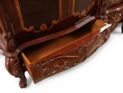 Casa Padrino Luxus Barock Schlafzimmer Schrank mit 5 Türen Braun 305 cm - Barock Möbel
