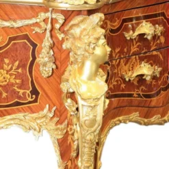Casa Padrino Luxus Barock Schreibtisch Braun / Gold 160 x 80 x H. 140 cm - Barock Büromöbel