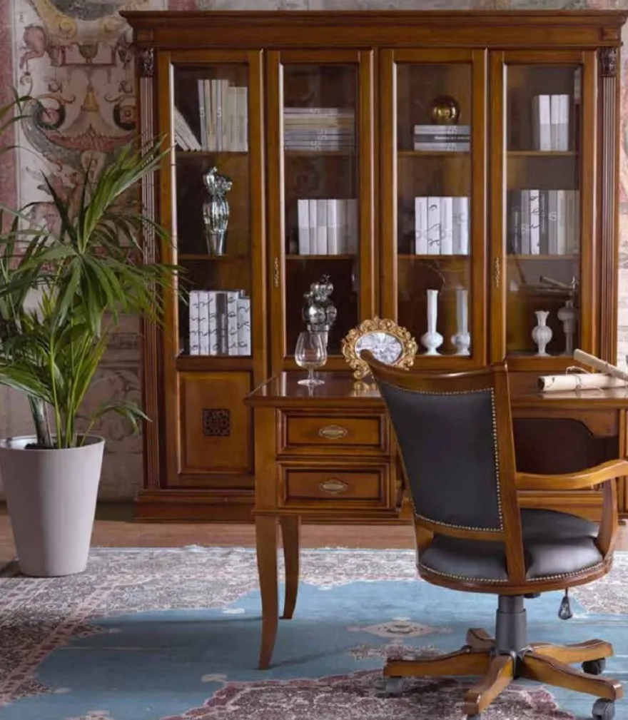 Casa Padrino Luxus Barock Sekretär mit 4 Schubladen Braun - Handgefertigter Schreibtisch im Barockstil - Barock Büro Möbel - Luxus Möbel im Barockstil - Luxus Qualität - Made in Italy