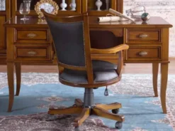 Casa Padrino Luxus Barock Sekretär mit 4 Schubladen Braun - Handgefertigter Schreibtisch im Barockstil - Barock Büro Möbel - Luxus Möbel im Barockstil - Luxus Qualität - Made in Italy