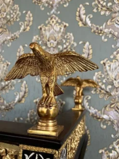 Casa Padrino Luxus Barock Sekretär Schwarz / Braun / Gold - Handgefertigter Antik Stil Massivholz Sekretär mit Türen und Schubladen - Barock Büromöbel - Barock Möbel - Edel & Prunkvoll