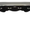 Casa Padrino Luxus Barock Sekretär Schwarz / Silber 150 cm - Schreibtisch Massivholz mit Metallapplikationen