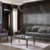 Casa Padrino Luxus Barock Sessel Grau / Schwarz / Gold 90 x 80 x H. 97 cm - Wohnzimmer Sessel mit dekorativem Kissen - Edle Barock Möbel