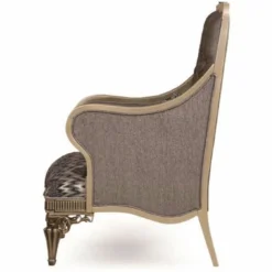 Casa Padrino Luxus Barock Sessel Grau / Gold H. 122 cm - Barock Möbel