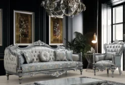 Casa Padrino Luxus Barock Sessel Silber / Türkis / Gold 83 x 80 x H. 120 cm - Prunkvoller Massivholz Wohnzimmer Sessel mit elegantem Muster und dekorativem Kissen - Barock Wohnzimmer Möbel