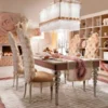 Casa Padrino Luxus Barock Sessel Weiß / Braun / Silber - Prunkvoller Wohnzimmer Sessel im Barockstil - Erstklassische Qualität - Made in Italy
