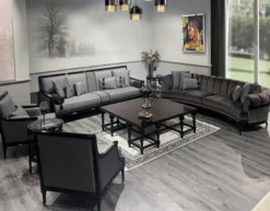 Casa Padrino Luxus Barock Sessel Grau / Schwarz - Prunkvoller Wohnzimmer Sessel - Barockstil Wohnzimmer Möbel - Luxus Möbel im Barockstil - Barock Einrichtung - Edel & Prunkvoll