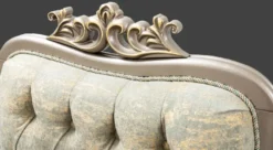 Casa Padrino Luxus Barock Sessel Grün / Gold / Grau / Gold 76 x 87 x H. 117 cm - Prunkvoller Barockstil Wohnzimmer Sessel mit elegantem Muster - Barock Möbel
