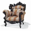 Casa Padrino Luxus Barock Sessel Leopard / Schwarz - Barock Möbel - Made in Italy
