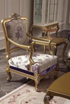 Casa Padrino Luxus Barock Sessel 68 x 68 x H. 112 cm - Prunkvoller Wohnzimmer Sessel mit Blumenmuster - Barock Wohnzimmer Möbel - Luxus Qualität