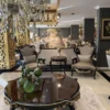 Casa Padrino Luxus Barock Sessel Silber / Schwarz / Gold - Handgefertigter Wohnzimmer Sessel mit gepolsterten Armlehnen - Barock Wohnzimmer Möbel - Edel & Prunkvoll