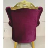 Casa Padrino Luxus Barock Sessel mit Glitzersteinen Bordeauxrot / Gold - Barockstil Möbel