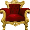 Casa Padrino Luxus Barock Sessel Bordeauxrot / Gold - Prunkvoller Wohnzimmer Sessel - Handgefertigte Barock Wohnzimmer Möbel