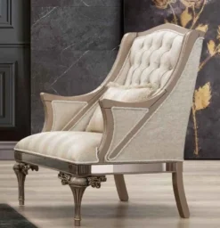 Casa Padrino Luxus Barock Sessel - Handgefertigter Wohnzimmer Sessel im Barockstil - Barock Wohnzimmer & Hotel Möbel - Edel & Prunkvoll