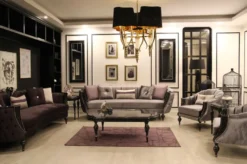 Casa Padrino Luxus Barock Sessel Grau / Schwarz / Silber 83 x 85 x H. 85 cm - Wohnzimmer Sessel mit edlem Samtstoff - Barock Möbel