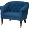 Casa Padrino Luxus Barock Sessel Paris Blau, edler Bezugsstoff, 91 x 83,5 x 76 cm
