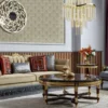 Casa Padrino Luxus Barock Sessel Blau / Dunkelbraun / Gold - Prunkvoller Wohnzimmer Sessel - Barockstil Wohnzimmer Möbel - Luxus Möbel im Barockstil - Barock Einrichtung - Edel & Prunkvoll