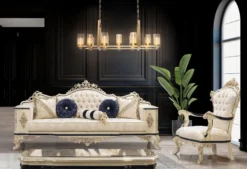 Casa Padrino Luxus Barock Sessel Weiß / Creme / Schwarz / Antik Gold - Barockstil Wohnzimmer Sessel mit elegantem Muster - Luxus Wohnzimmer Möbel im Barockstil - Barock Einrichtung - Barock Möbel