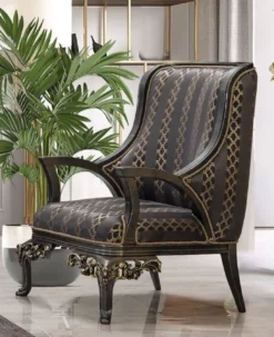 Casa Padrino Luxus Barock Sessel Lila / Grau / Gold - Prunkvoller Wohnzimmer Sessel mit elegantem Muster - Luxus Wohnzimmer Möbel im Barockstil - Barock Möbel - Barock Einrichtung