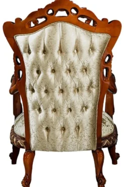 Casa Padrino Luxus Barock Sessel Gold / Braun / Bronze 82 x 72 x H. 123 cm - Wohnzimmer Sessel mit elegantem Muster und dekorativem Kissen - Edle Barock Möbel