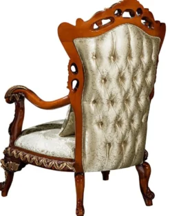Casa Padrino Luxus Barock Sessel Gold / Braun / Bronze 82 x 72 x H. 123 cm - Wohnzimmer Sessel mit elegantem Muster und dekorativem Kissen - Edle Barock Möbel