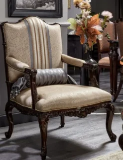 Casa Padrino Luxus Barock Sessel Gold / Silber / Dunkelbraun - Prunkvoller Wohnzimmer Sessel - Barockstil Wohnzimmer Möbel - Luxus Möbel im Barockstil - Barock Einrichtung - Edel & Prunkvoll