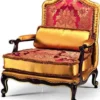 Casa Padrino Luxus Barock Sessel Bordeauxrot / Gold / Dunkelbraun - Barockstil Wohnzimmer Sessel - Barock Möbel - Barock Wohnzimmer & Hotel Möbel - Luxus Qualität - Made in Italy