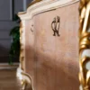 Casa Padrino Luxus Barock Sideboard Beige / Weiß / Gold - Prunkvoller Massivholz Schrank mit 4 Türen - Barock Möbel